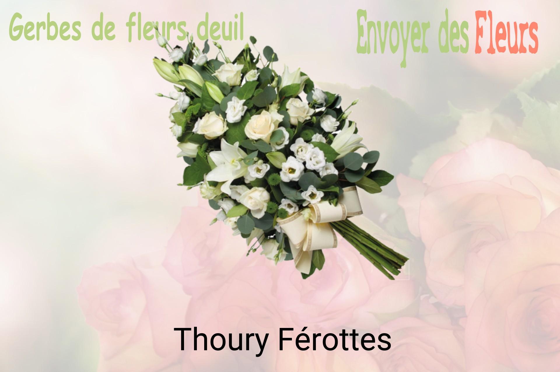 Gerbe de fleurs de deuil livrée à Thoury-Férottes